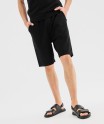 Bermuda en coton nid dabeille à taille élastiquée homme[MISSING]
